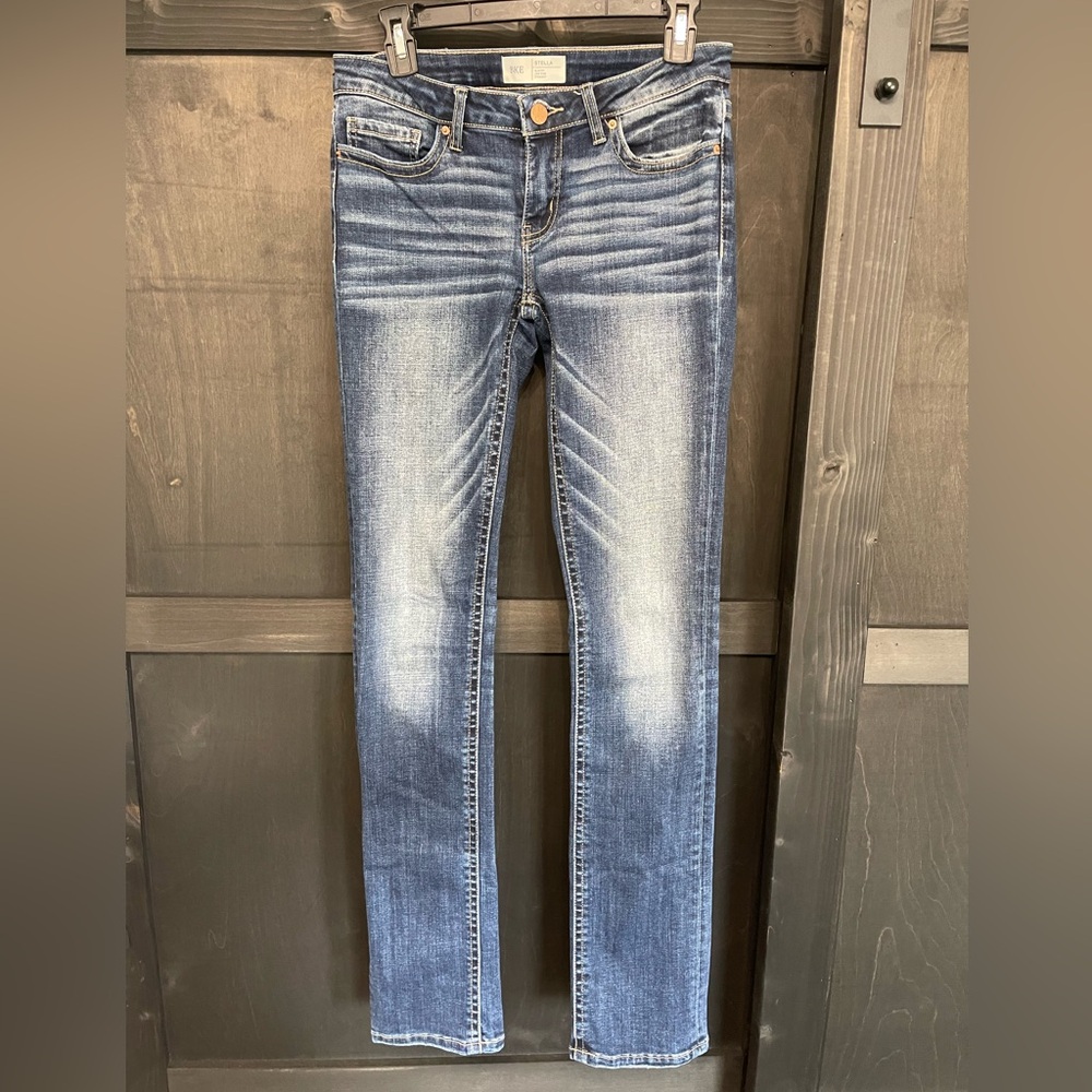 BKE Stella, slim fit, low rise, straight jeans, size 27 x 33 1/2